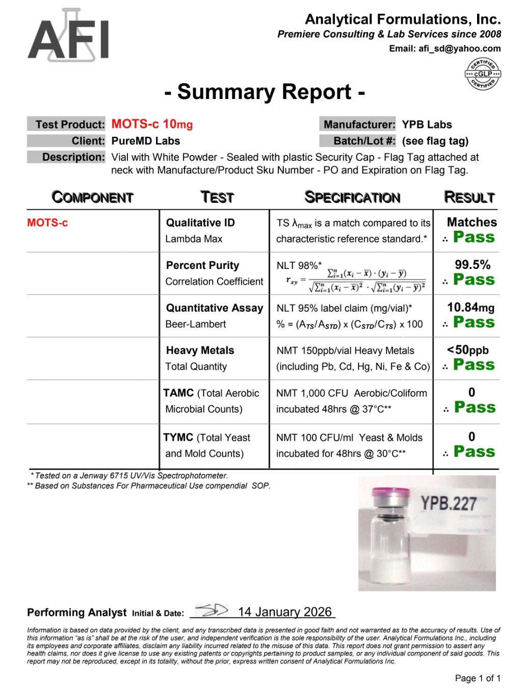 MOTS-c (10mg)