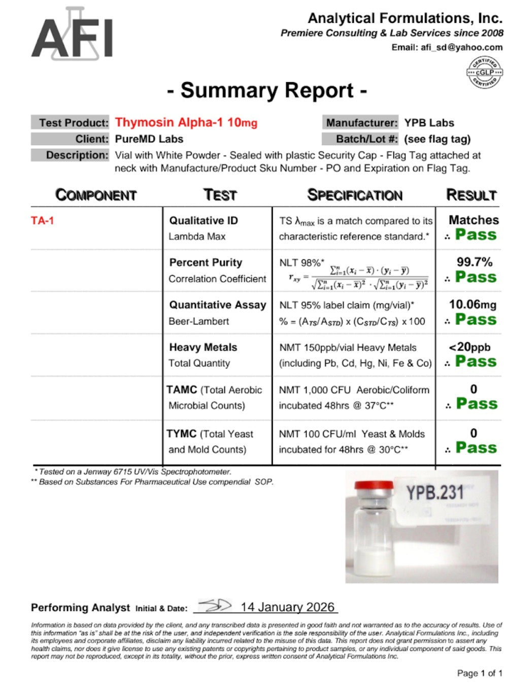 Thymosin Alpha-1 (10mg)
